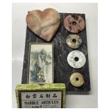 MARBLE PAPERWEIGHT HAND PAINTED IN CHINA