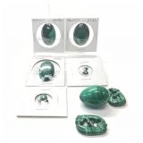LARGE MALACHITE GEMSTONE COLLECTION