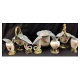 (8) HULL WOODLAND PATTERN ART POTTERY