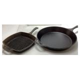 (2) LODGE CAST IRON PANS