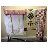 (4) ASSORTED QUILT, AFGHAN, VTG. GOODWIN GUILD