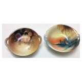 (2) HAND PAINTED NORITAKE M MORIMURA DECORATIVE
