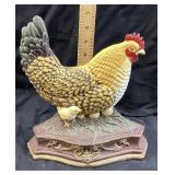 CAST IRON HEN DOOR STOP, 11in H