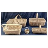 (5) ASSORTED LONGABERGER BASKETS