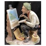 LEFTON OLD PAINTER AT HIS CANVAS FIGURINE, 6.5in H