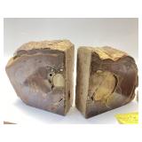 POLISHED BIGGS PICTURE AGATE BOOKENDS