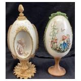 (2) VTG. FABERGE STYLE HAND DECORATED PRECIOUS