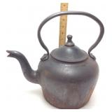 ANTIQUE KENRICK CAST IRON STOVE TOP KETTLE w LID
