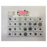 SILVER COIN LOT, DATE START AT 1668. SHILLINGS,