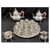 WILLIAMSBURG STIEFF PEWTER TEA SET