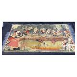 1930s DISNEY SNOW WHITE & THE 7 DWARFS TAPESTRY,