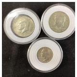 1967 & 1968 KENNEDY HALF DOLLAR, 1964 WASHINGTON