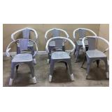 (6) METAL BISTRO CHAIRS, NEW