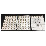 93 ASSORTED WHEAT PENNIES & 3 STEEL PENNIES,