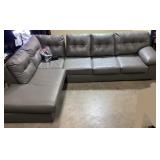 ASHLEY FURNITURE DONLEN 2-PIECE FAUX LEATHER GREY