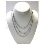 STERLING SILVER NECKLACES 23.31 GRAMS