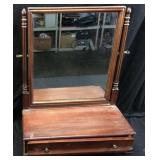KLING SOLID MAHOGANY DRESSING/SHAVING MIRROR