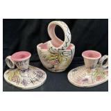 (3) VTG. HULL POTTERY BLOSSOM FLITE BASKET &