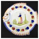 VTG. HAND PAINTED HENRIOT QUIMPER MISTRAL BLUE