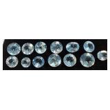 (13) SKY BLUE TOPAZ LOOSE GEMSTONES, 40.0cts