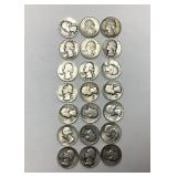 21) SILVER WASHINGTON QUARTERS
