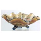 EARLY 1900s FENTON BLUE CARNIVAL GLASS TWO