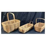 (3) 1990s LONGABERGER BASKETS