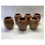 MCM ORCHARDS OF HAWAII BROWN BARREL MUGS