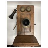 ANTIQUE WOOD WALL TELEPHONE WESTERN ELECTRIC