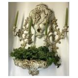 VINTAGE FRENCH COUNTRY GRAPE CHALKWARE FAUX