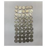 50) SILVER MERCURY DIMES