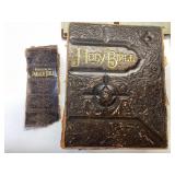 ANTIQUE LEATHER HOLY BIBLE FROM 1880 FROM THE