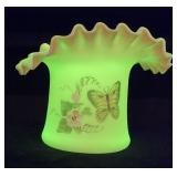 1982 (FAGCA) FENTON BURMESE SATIN URANIUM GLASS