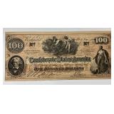 CONFEDERATE STATES OF AMERICA $100 DOLLARS BANK
