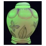 95th ANNIVERSARY 8in FENTON BURMESE SATIN GLASS