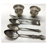 6pc VTG. STERLING SILVER, CANDLE HOLDERS,