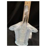 1980s FENTON ICE BLUE IRIDESCENT BUTTERFLY & BERRY