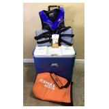 COLEMAN COOLER, ICE MULE, ONEILL LIFE JACKET