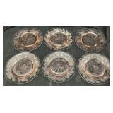 (6) MACBETH EVANS PINK DOGWOOD DEPRESSION GLASS