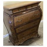 VTG. CURVED BOMBAY DROP LID SECRETARY DESK