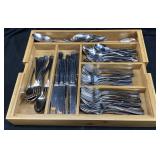WALLACE STAINLESS STEEL FLATWARE, 96 PIECES