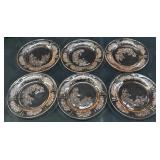 (6) FEDERAL GLASS SHARON PINK DEPRESSION GLASS