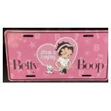 BETTY BOOP LICENSE TAG, 12in W