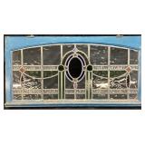 RECLAIMED SLAG STAINED GLASS PANEL