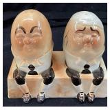 VTG. ANTHROPOMORPHIC HUMPTY DUMPTY SALT & PEPPER