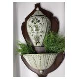 VTG. DECORATIVE ITALIAN CERAMIC LAVABO WALL