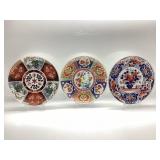 3 JAPANESE IMARI PORCELAIN PLATES