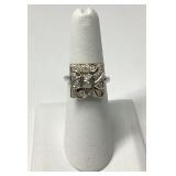 14k ART DECO LADIES DIAMOND RING