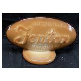 1982 FENTON F.A.G.C.A. CHOCOLATE SLAG GLASS LOGO