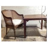 ANTIQUE LOUIS XVI STYLE CANED BERGERE ARMCHAIR